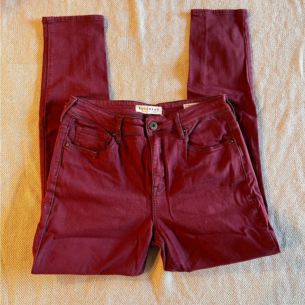 Burgundy / Maroon / Wine Skinny Jeans